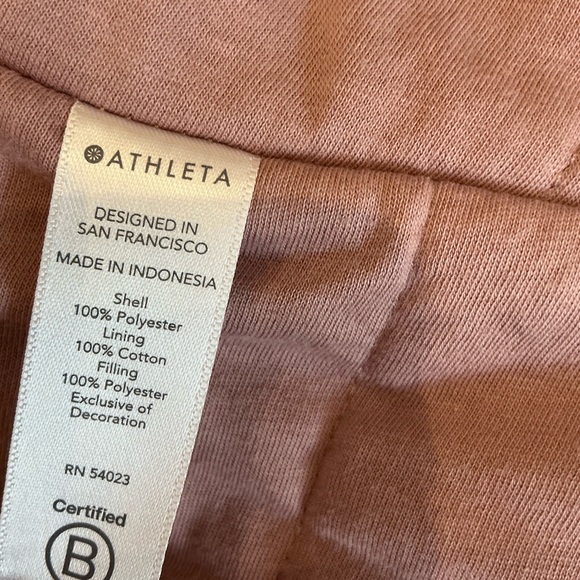 Athleta Faux Fur Zip Hoodie Jacket in Mauve Size Small - Picture 8 of 9